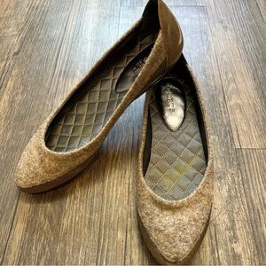 Ports 1961 Tweed And Leather Slip On Ballerina Flats Size 6